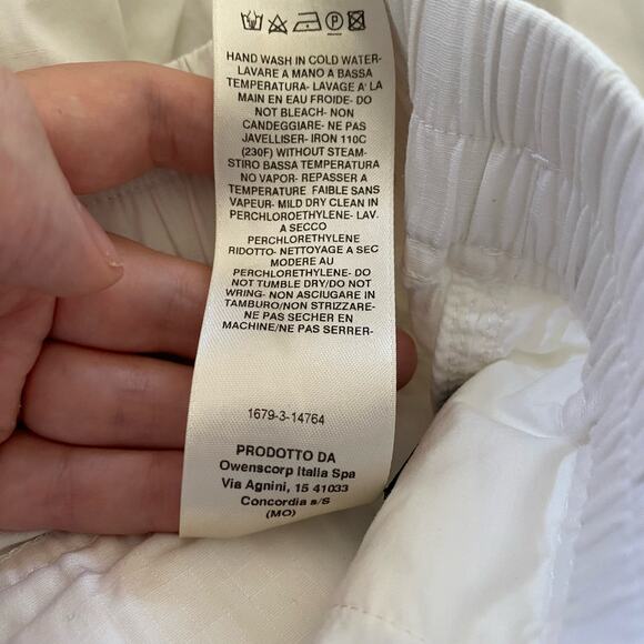 Rick Owens Pants Drawstring Cropped DRKSHDW White Casual Streetwear Relaxed - Picture 4 of 7